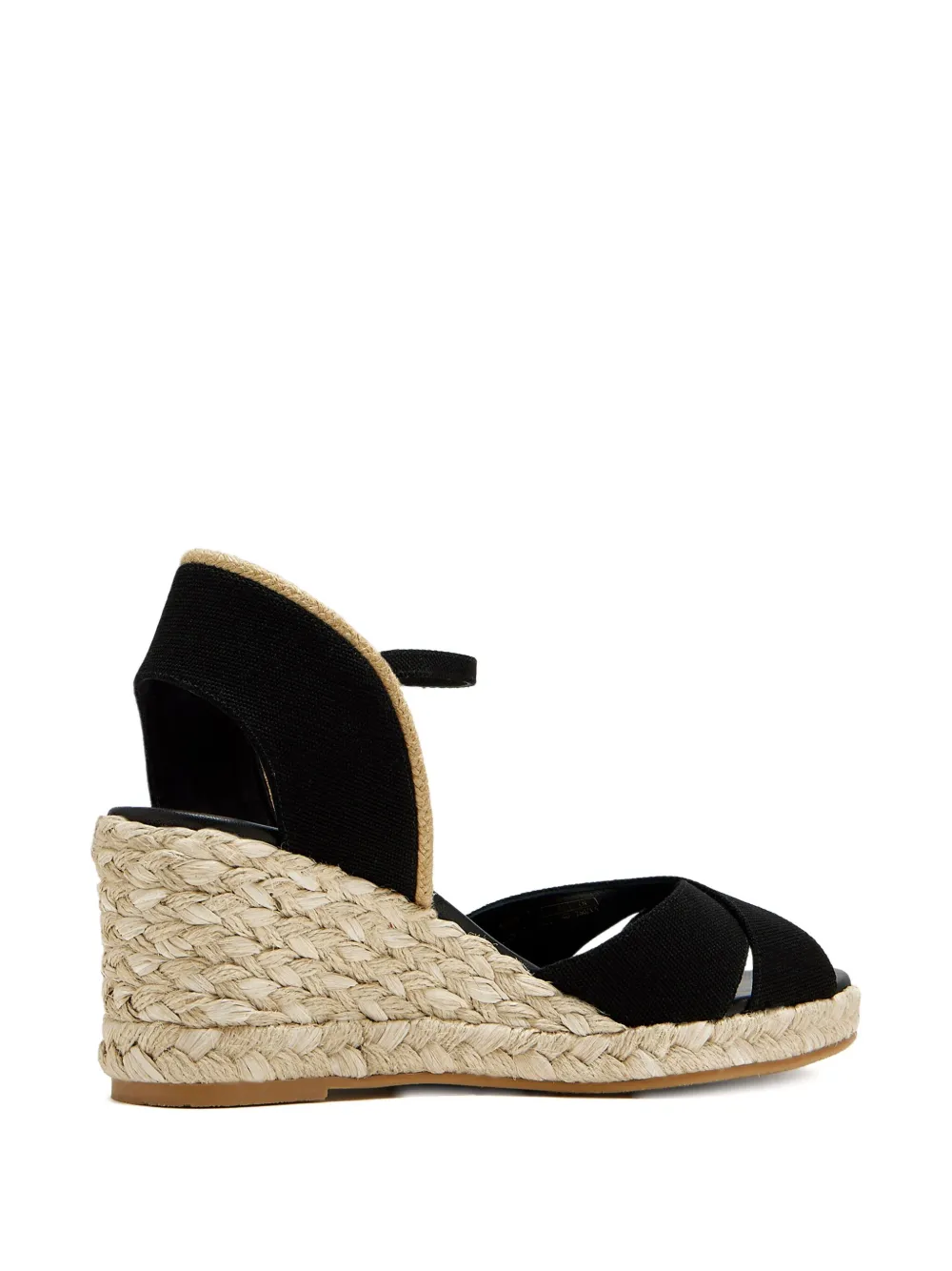 Stuart Weitzman 80mm Mirela II ankle-strap espadrille wedges Black