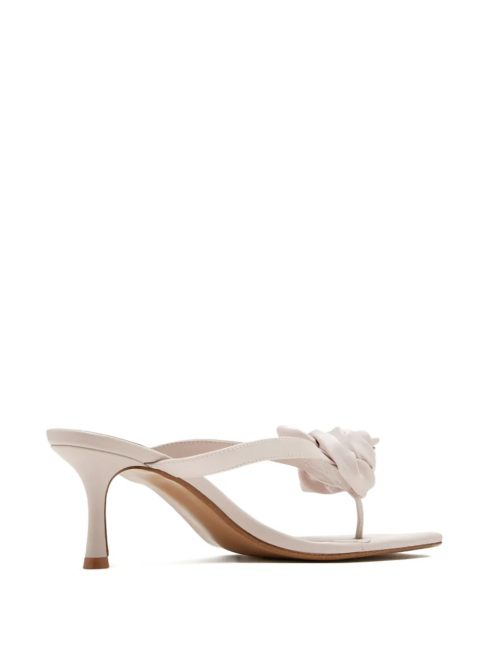 Senso 70mm Electra ruffled-flower sandals White