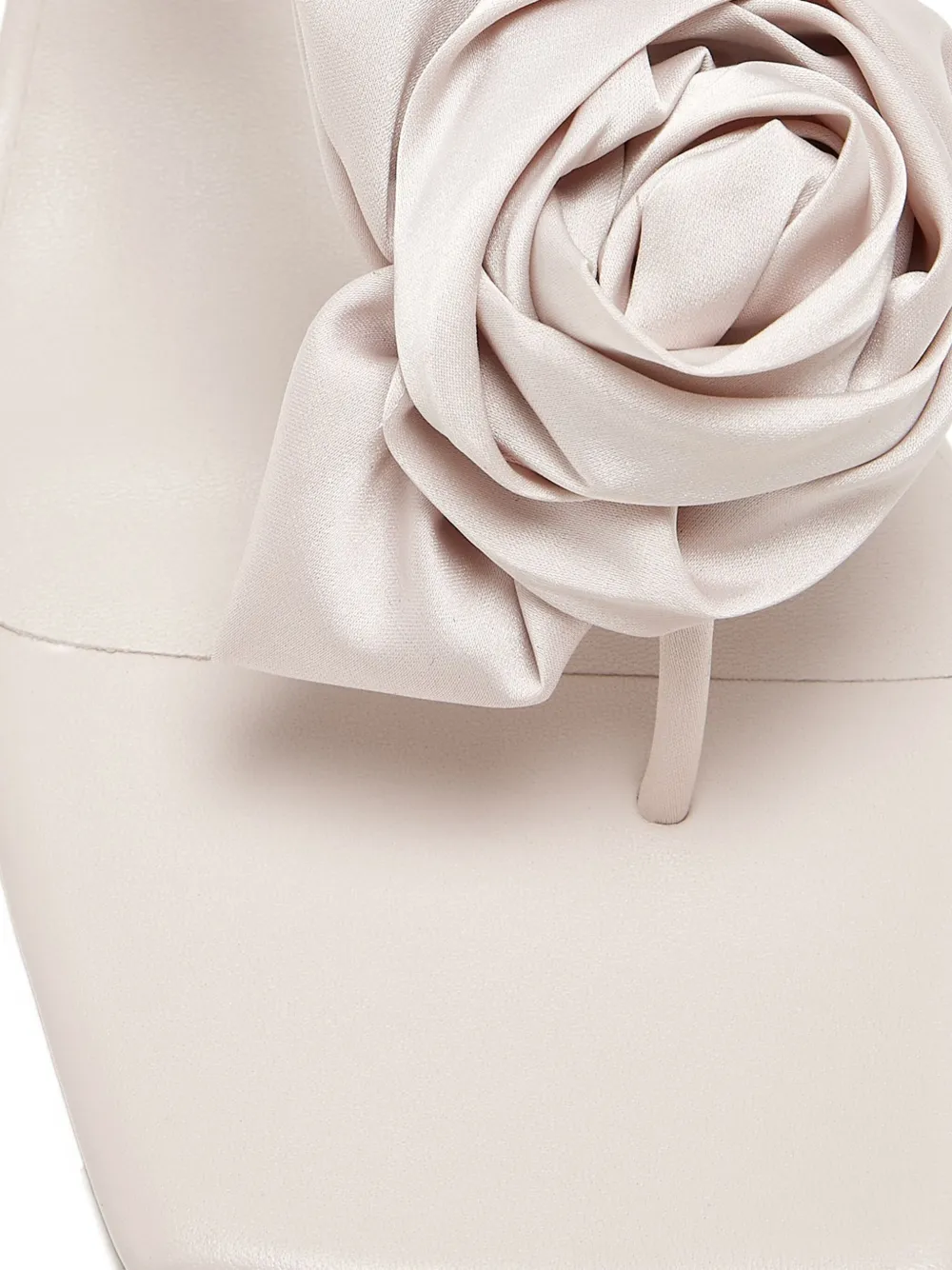 Senso 70mm Electra ruffled-flower sandals White
