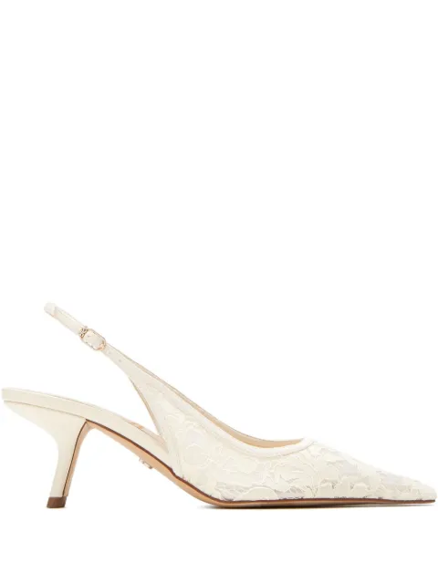 Sam Edelman 60mm Bianca lace-embroidered slingback pumps