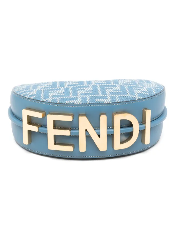 FENDI Mini Fendigraphy Shoulder Bag | Blue | FARFETCH