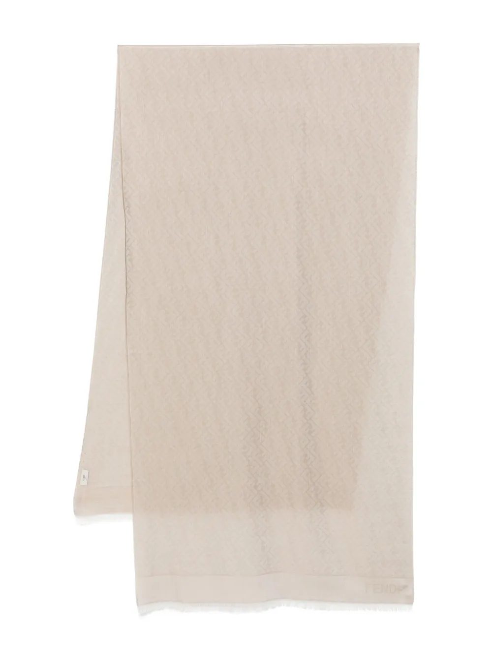 FENDI FF-jacquard scarf Beige