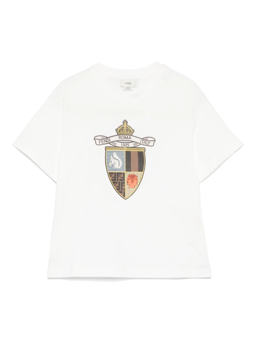 Fendi Kids T-shirt met logoprint Wit