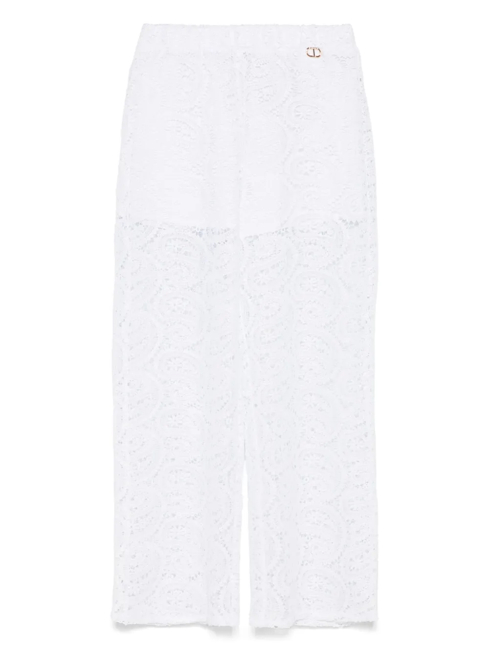 TWINSET Kids Broek met kant Wit