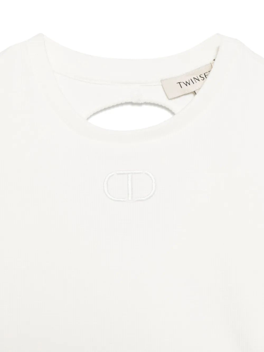 TWINSET Kids T-shirt met geborduurd logo Wit