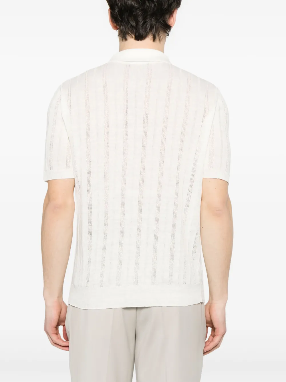 Roberto Collina Gestreept poloshirt Wit