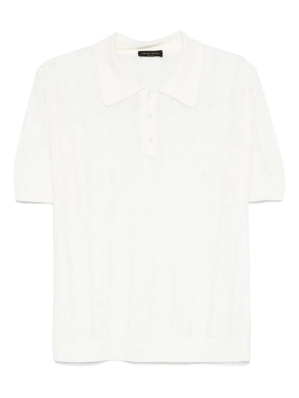 Roberto Collina playera tipo polo con rayas estampadas | blanco | Image 1
