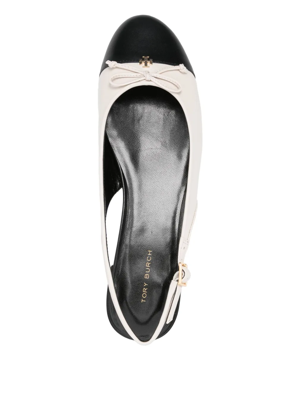 Tory Burch cap-toe slingback ballet flats White