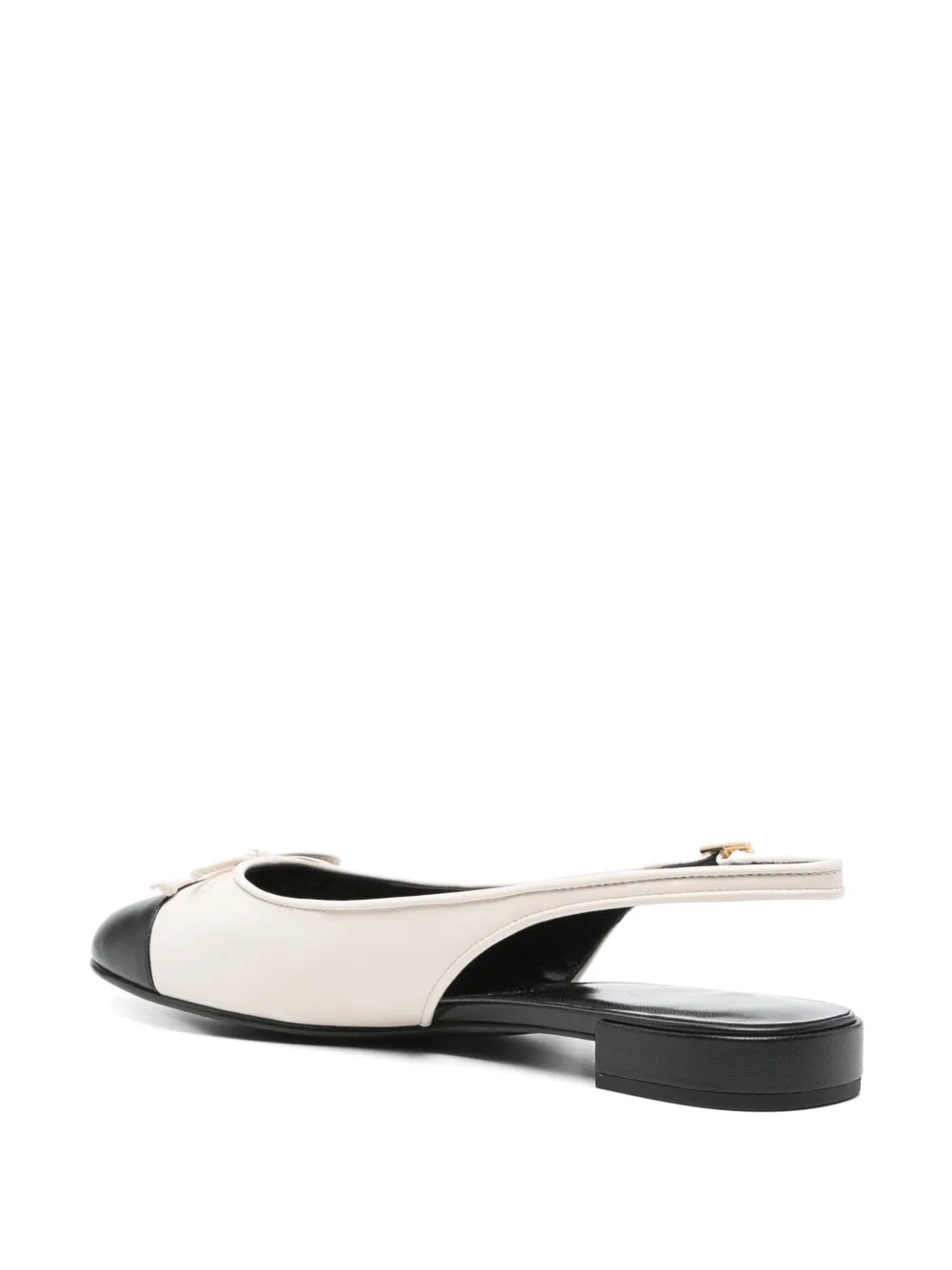 Tory Burch cap-toe slingback ballet flats White