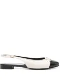 Tory Burch cap-toe slingback ballet flats - White