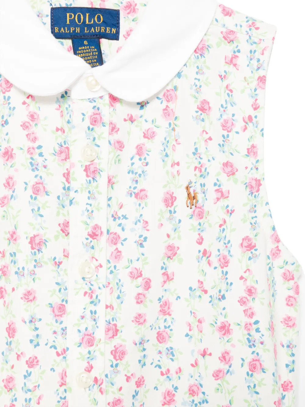 POLO RALPH LAUREN KIDS Jurk met bloemenprint Wit