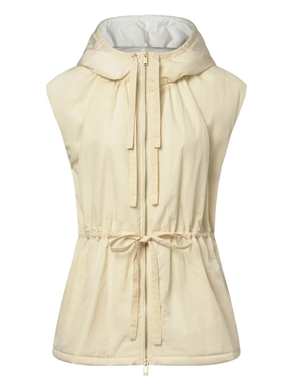 Fabiana Filippi Bodywarmer met capuchon Beige