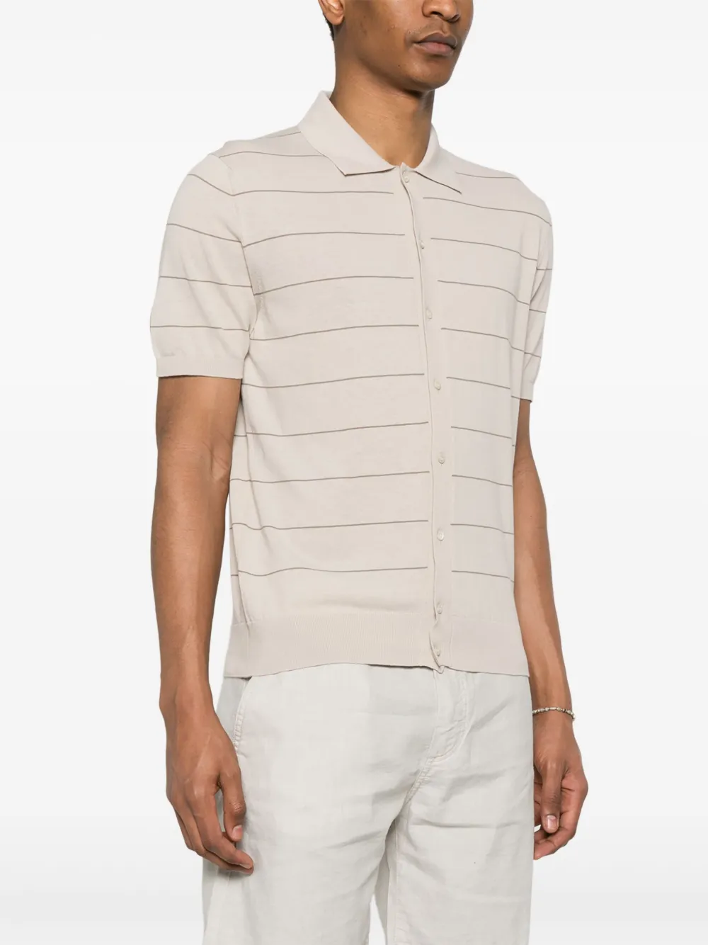 Corneliani Gebreid overhemd Beige