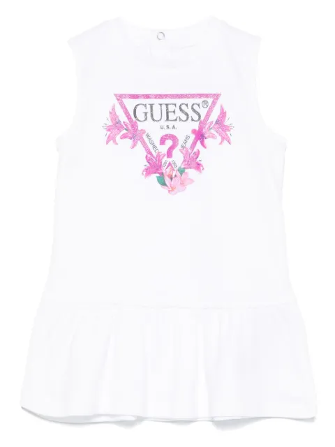 guess kids logo-print dress