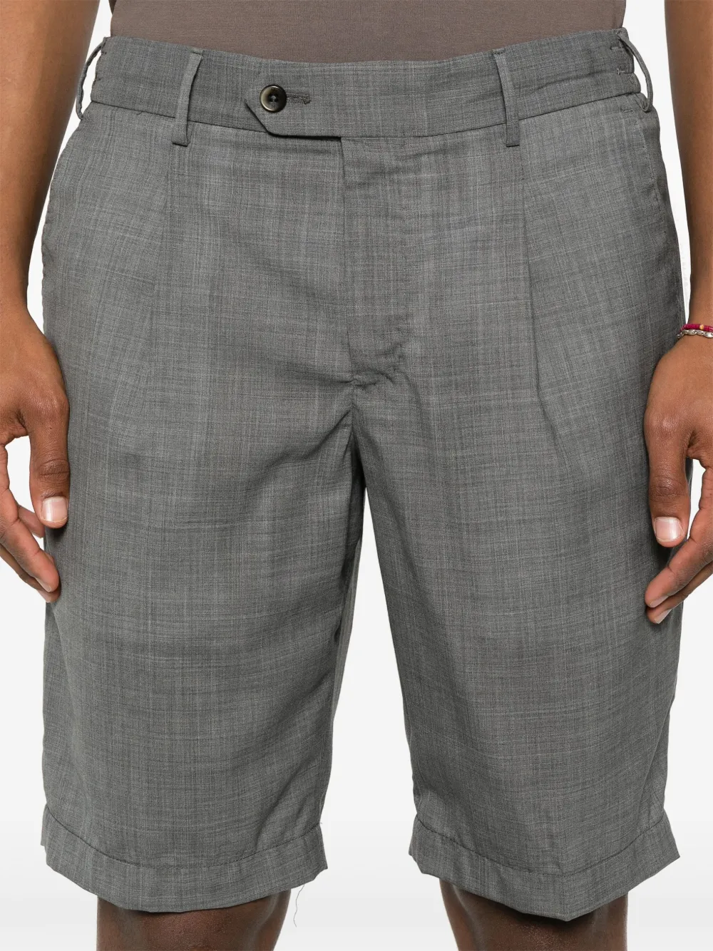 PT Torino Bermuda shorts van scheerwol Grijs