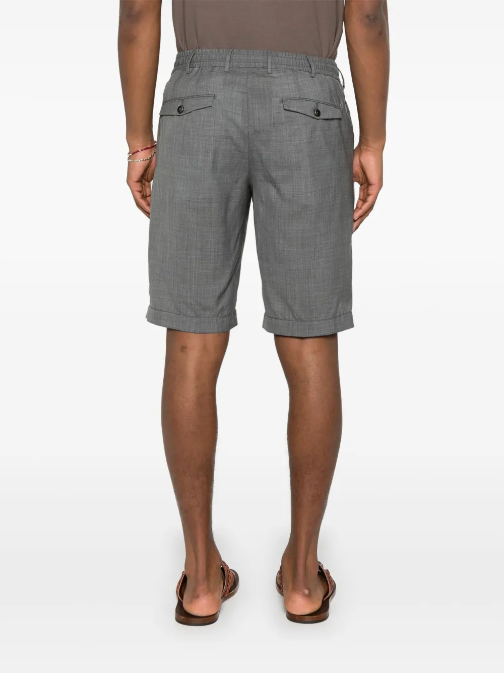 PT Torino Bermuda shorts van scheerwol Grijs