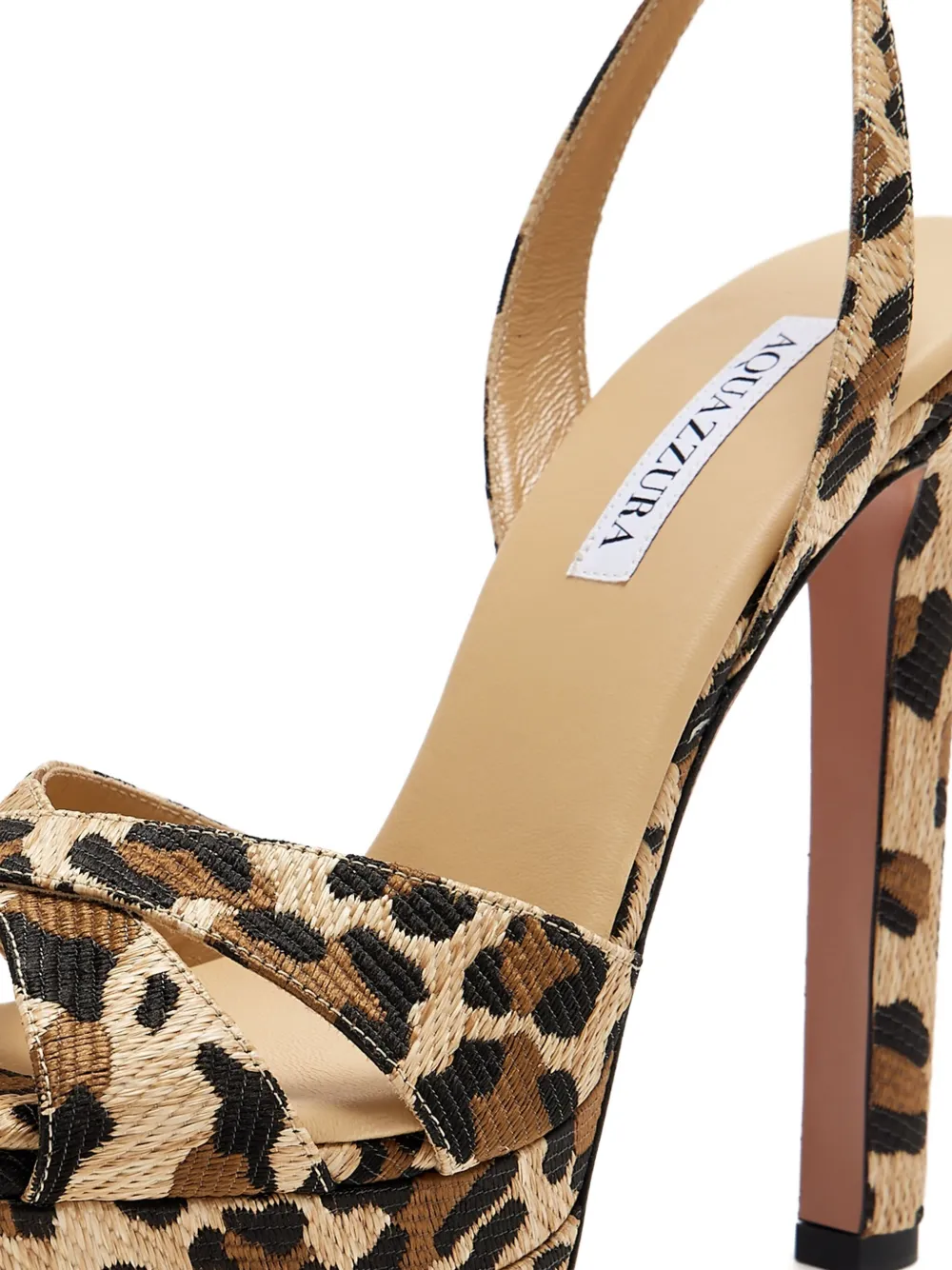 Aquazzura 130 mm Divine sandalen met plateauzool en hak Bruin