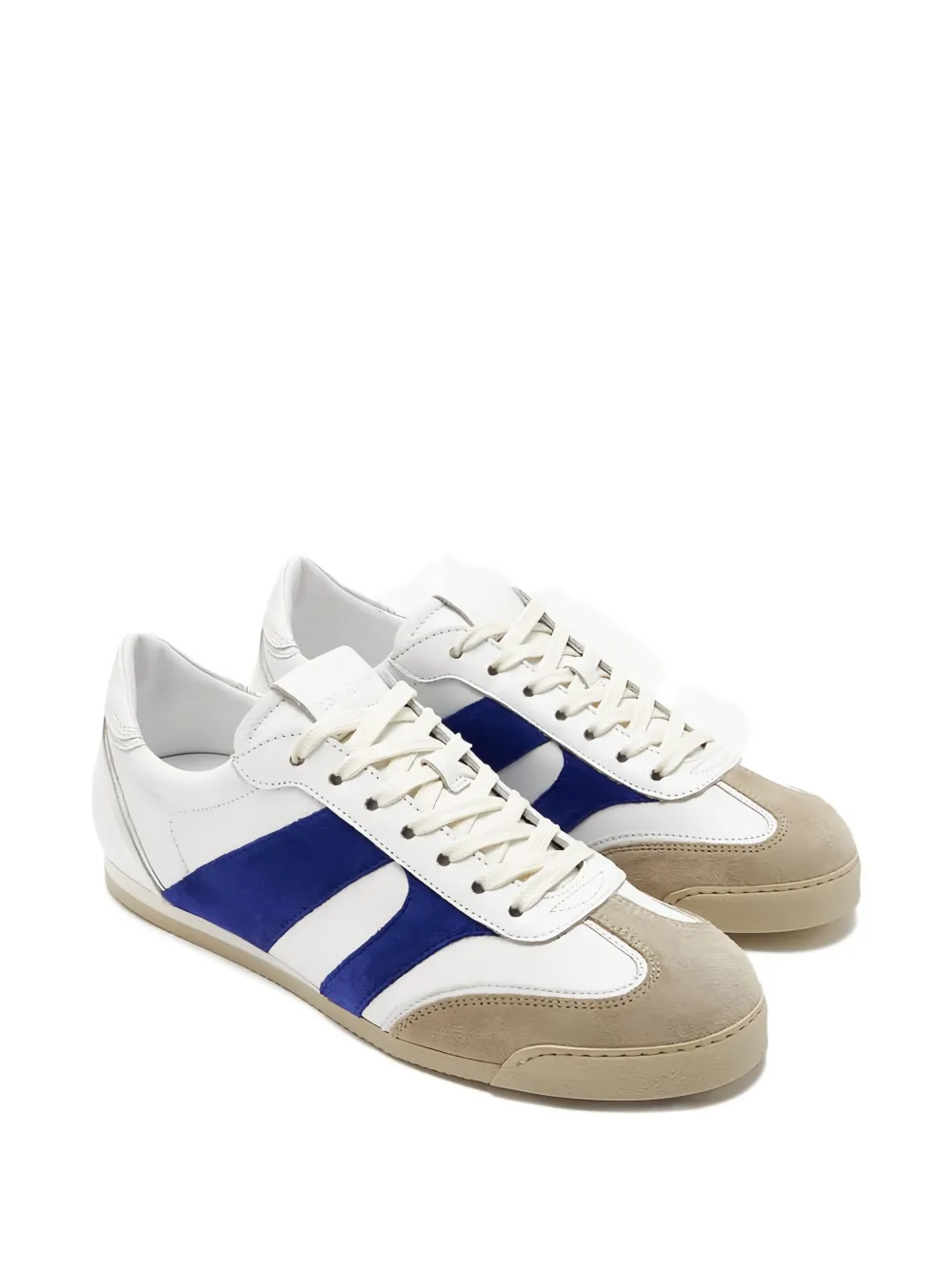 Collegium Pillar Pista Panelled Sneakers In White