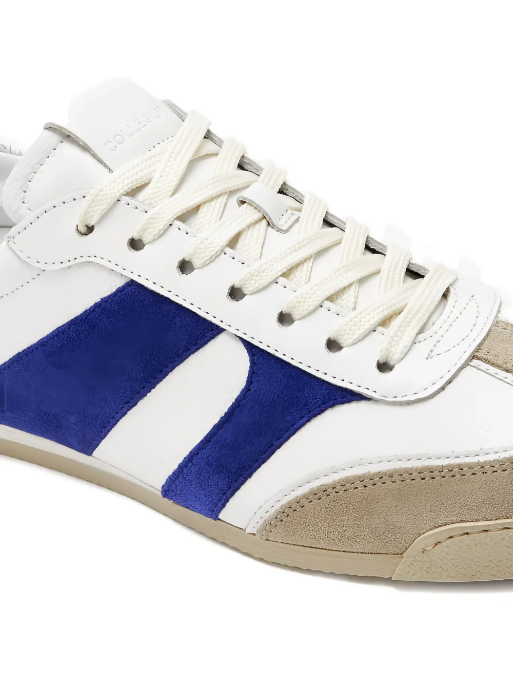 Collegium Pillar Pista Panelled Sneakers In White