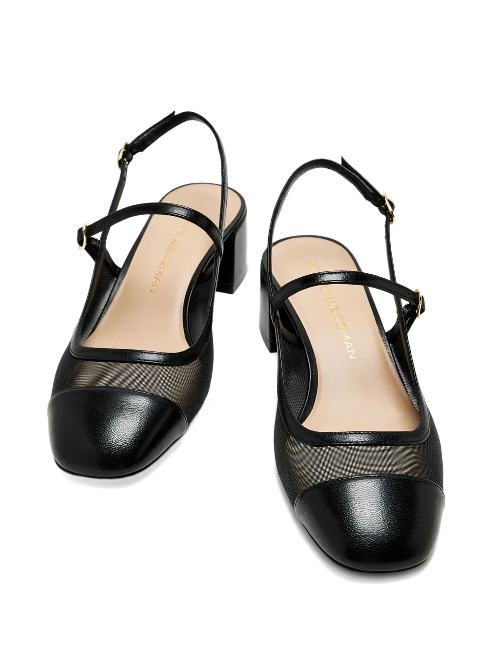 Stuart Weitzman 网面拼接裹踝高跟鞋 | 高跟鞋 | Image 2