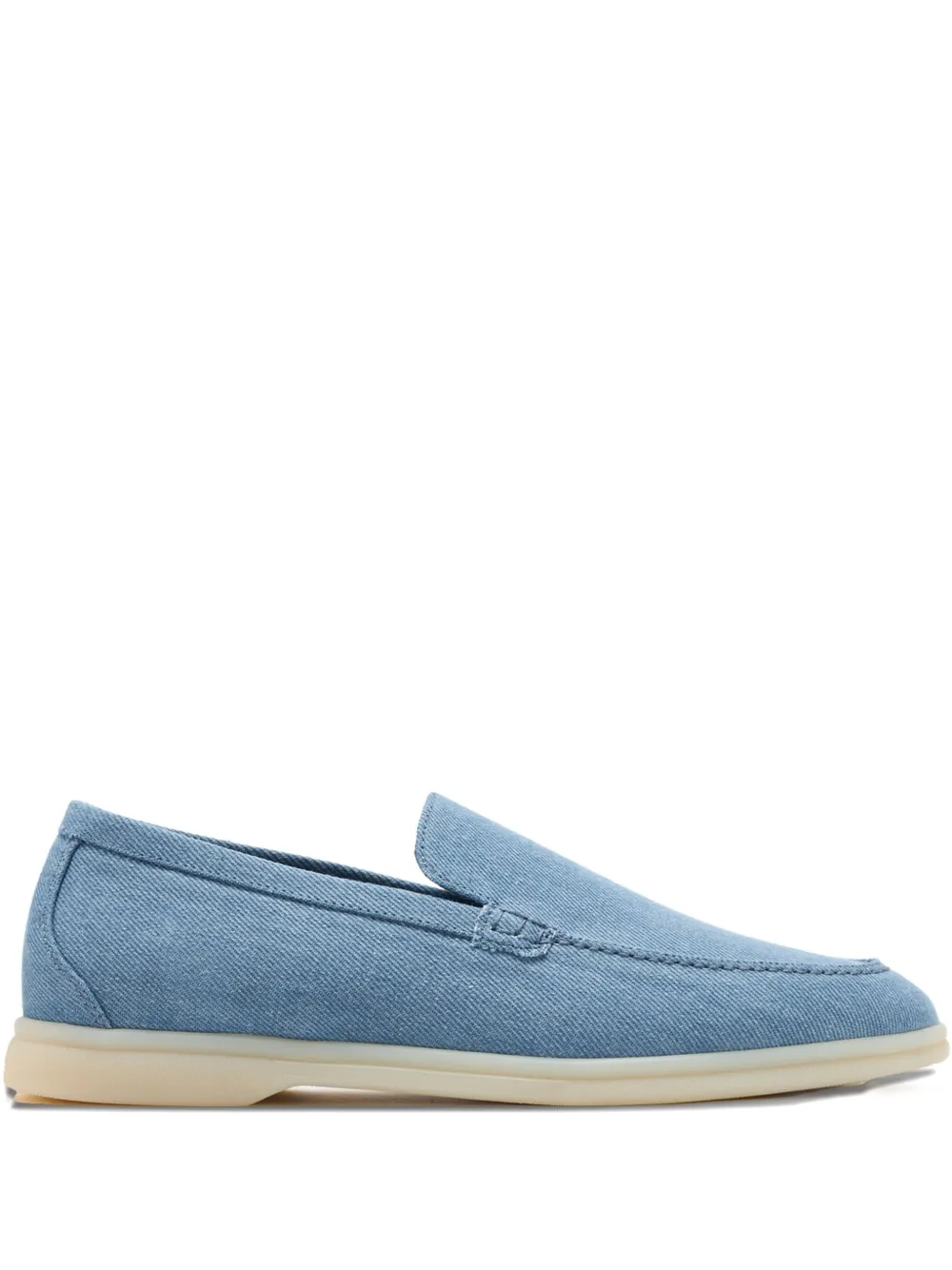 Scarosso Ludovica denim slip-on loafers Blue