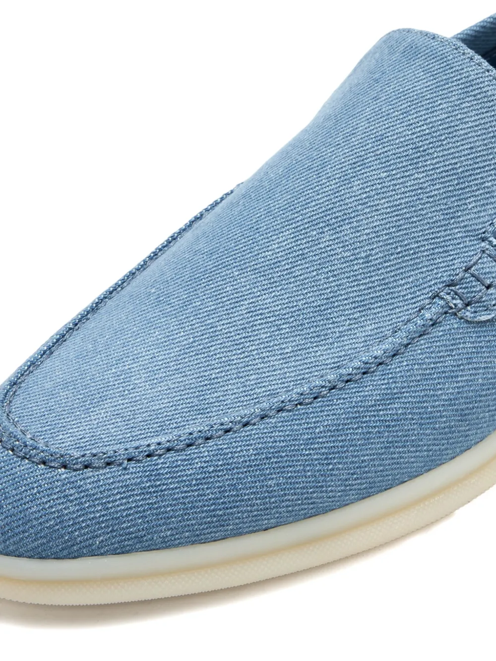 Scarosso Ludovica denim slip-on loafers Blue