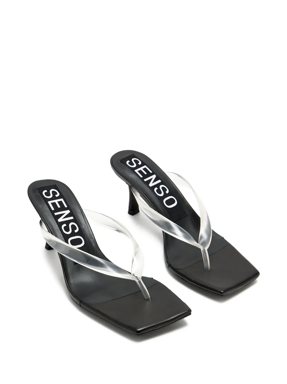Senso 70mm Enigma I transparent-strap sandals White