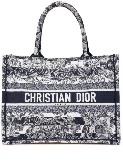 Christian Dior Pre-Owned 2021 mittelgroße Dioriviera Toile de Jouy Book Tote Bag aus Canvas