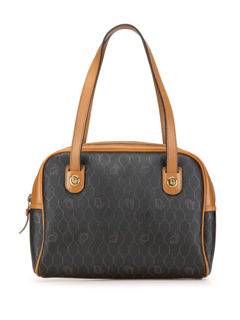 Christian Dior Pre-Owned 20th Century ハニカム コーテッドキャンバス ハンドバッグ - ブラック Christian Dior Pre-Owned 20th Century ハニカム コーテッドキャンバス ハンドバッグ - ブラック