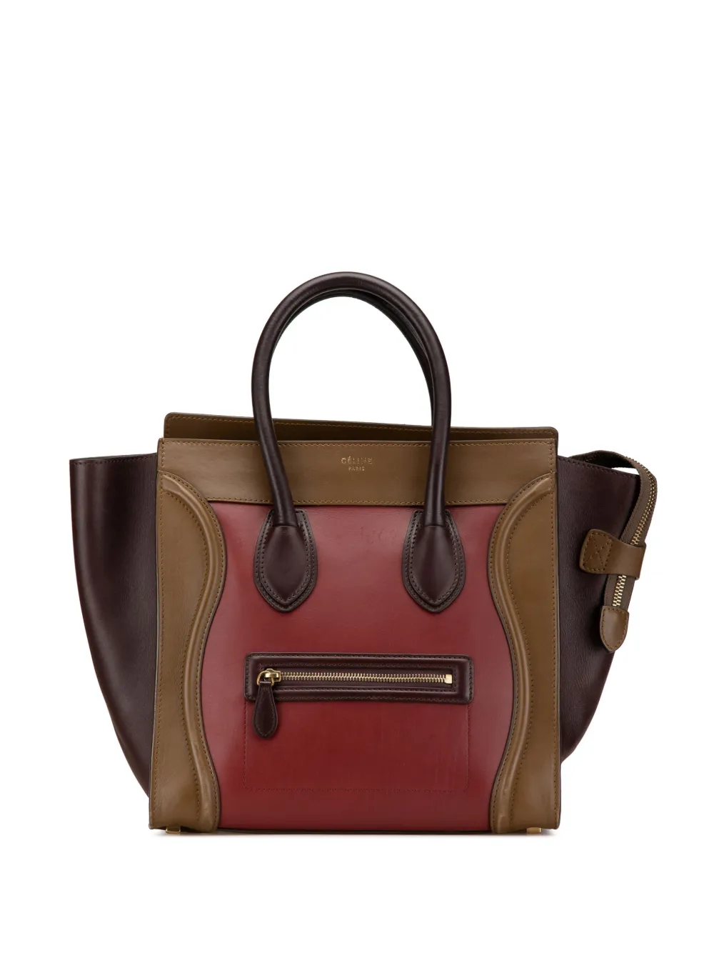 Céline Pre-Owned 2002 ミニ トリカラー レザー ラゲージ トートバッグ - マルチカラー Céline Pre-Owned 2002 ミニ トリカラー レザー ラゲージ トートバッグ - マルチカラー