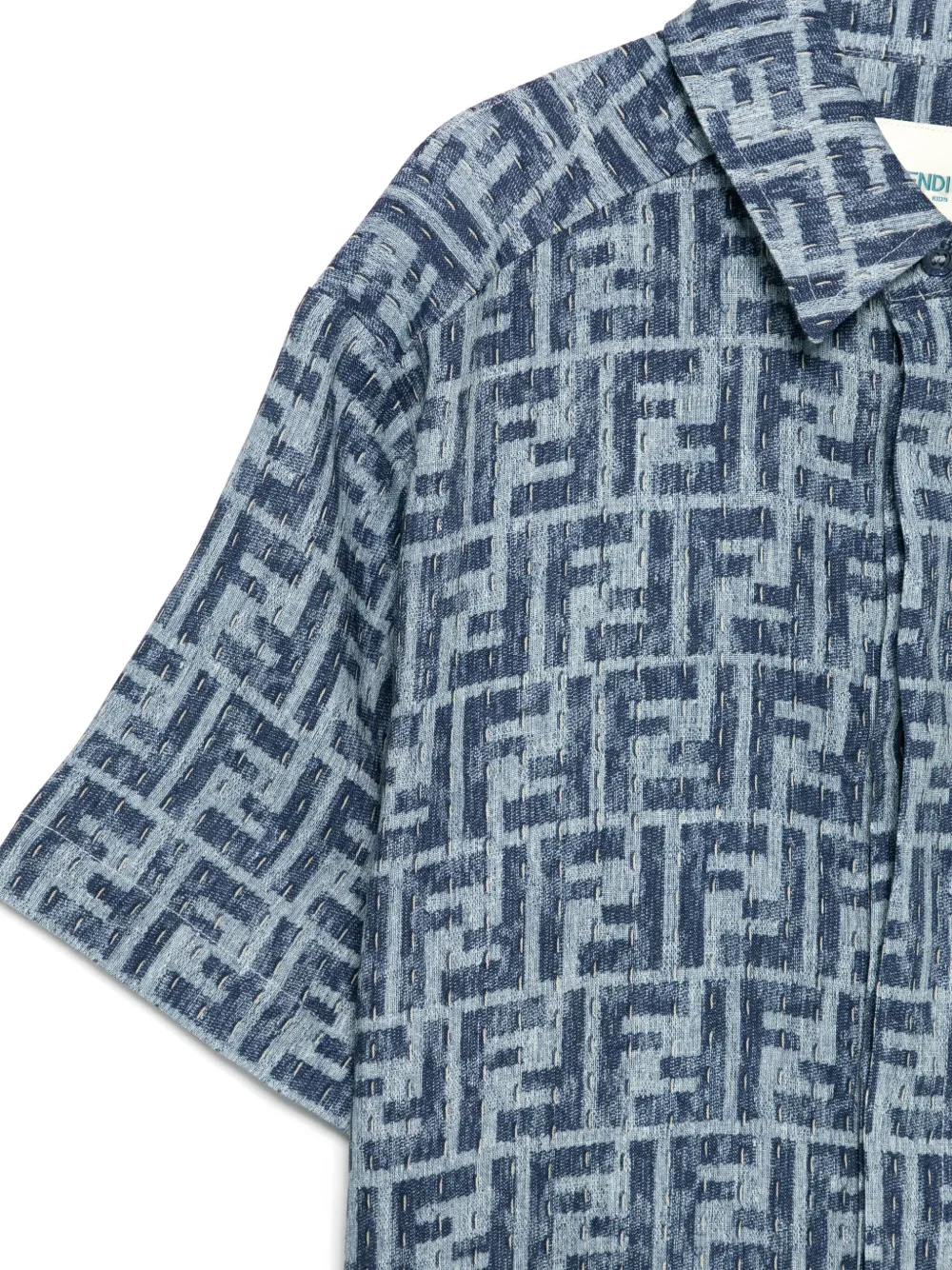Fendi Kids Shirt met FF-print Blauw