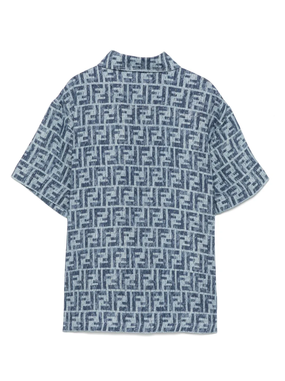 Fendi Kids Shirt met FF-print Blauw