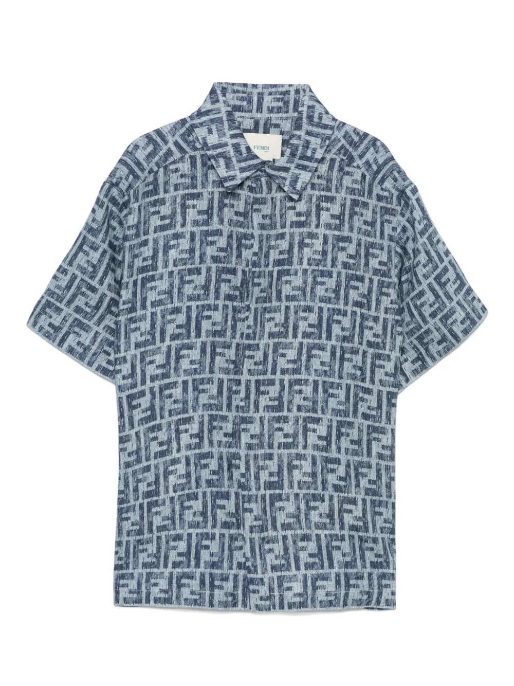 Fendi Kids Shirt met FF-print Blauw