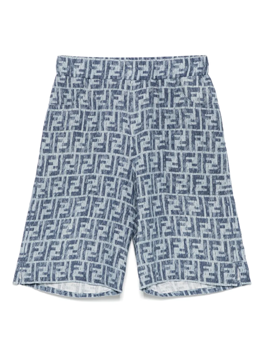Fendi Kids Zwembroek met FF-print Blauw