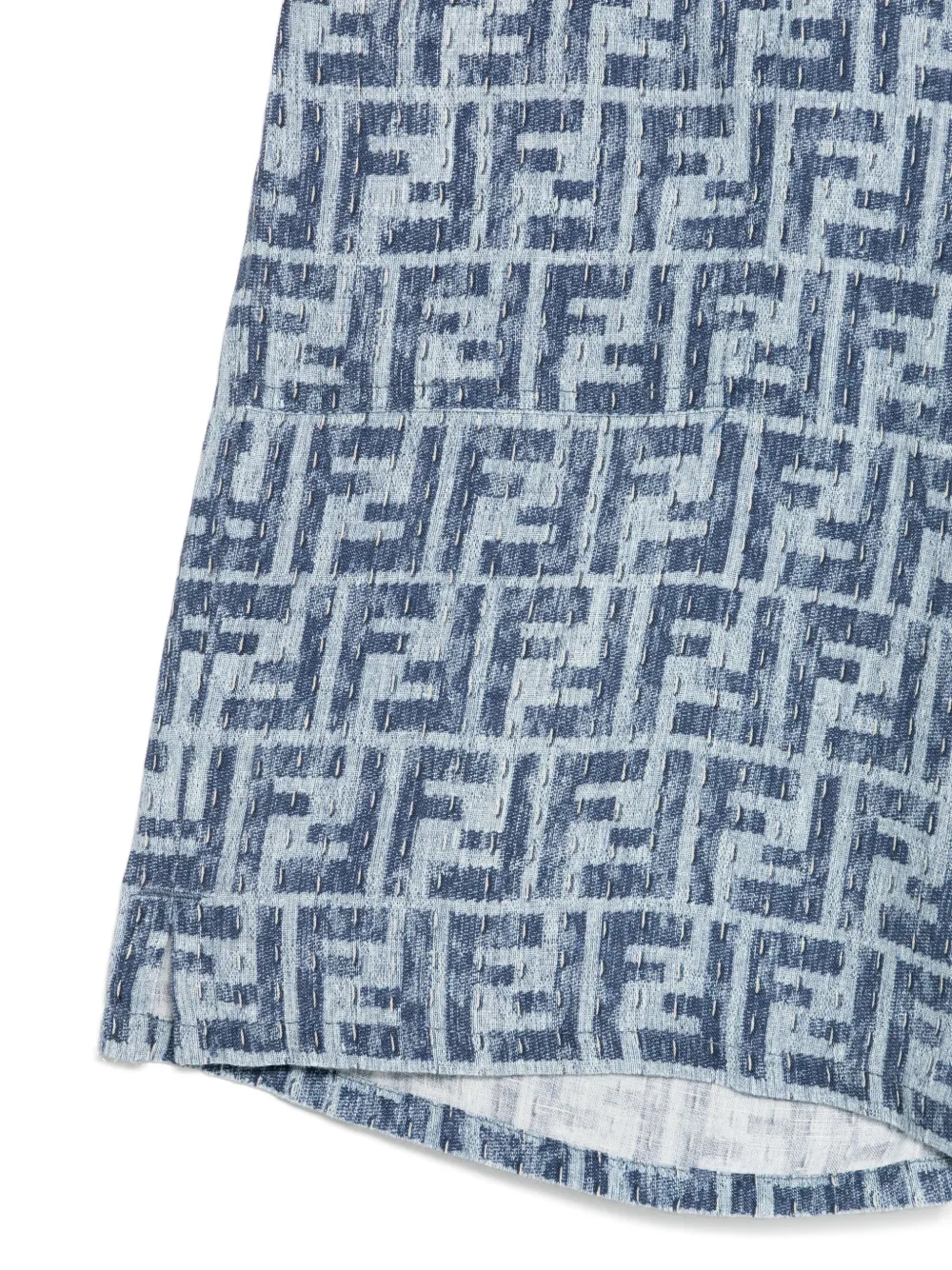Fendi Kids Zwembroek met FF-print Blauw