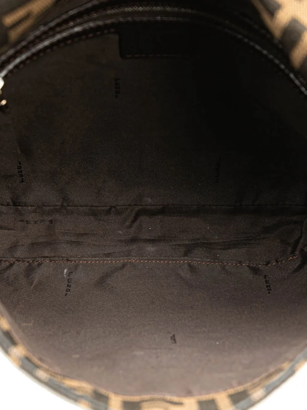 Pre-owned Fendi 2000-2010 Zucca Canvas Shoulder Bag In Brown
