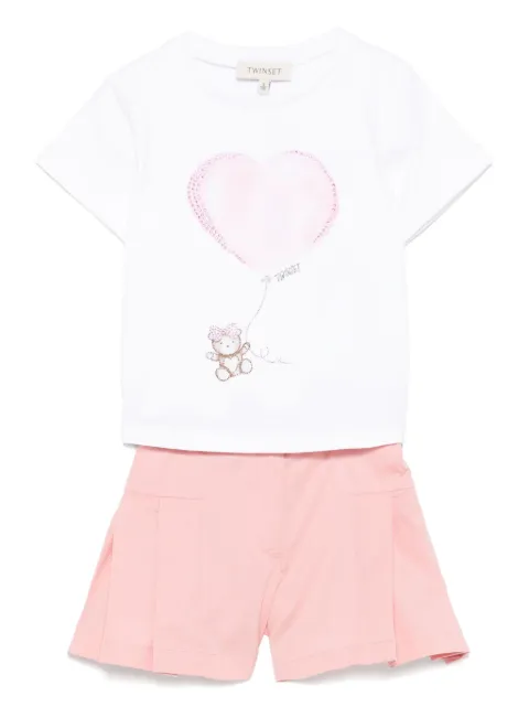 TWINSET Kids illustration-print shorts set