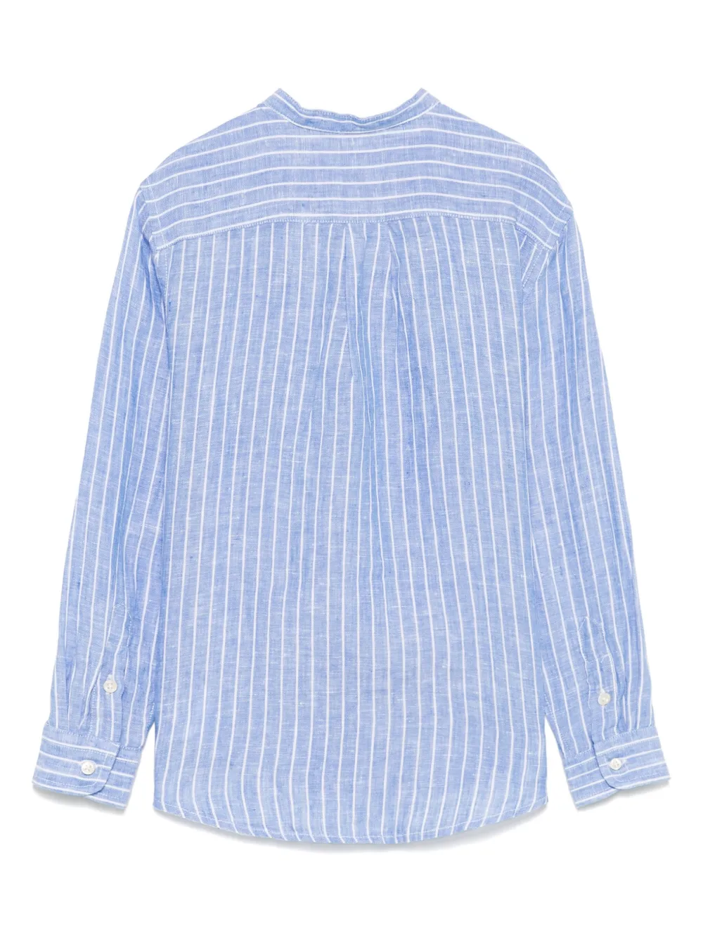 POLO RALPH LAUREN KIDS Gestreept linnen shirt Blauw