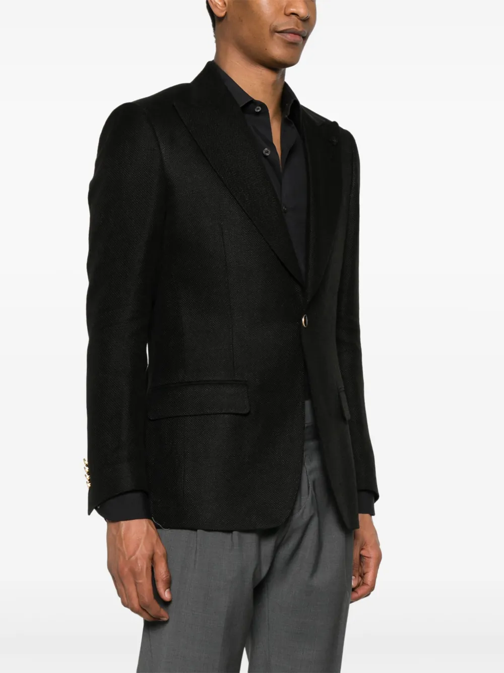 Lardini Blazer met broche Zwart