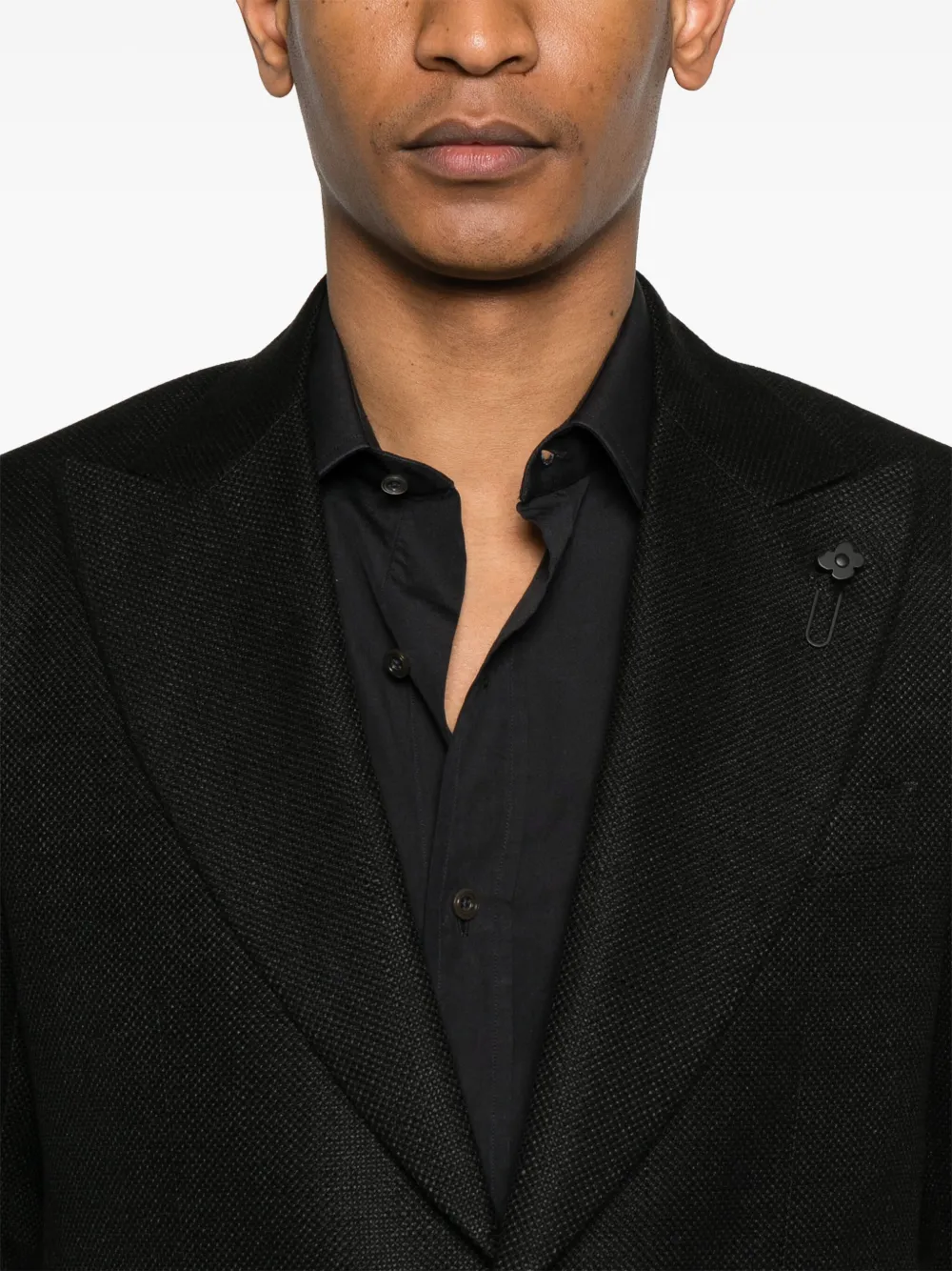 Lardini Blazer met broche Zwart