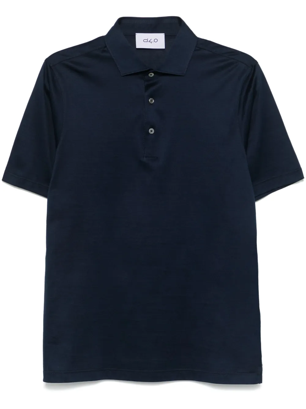 D4.0 Katoenen poloshirt Blauw