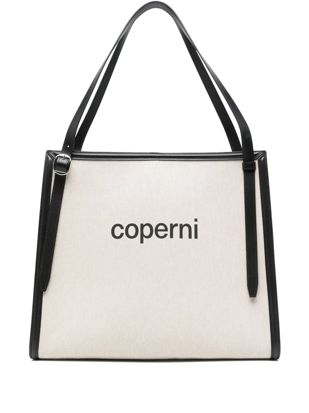 Coperni Shopper met band en logo Beige