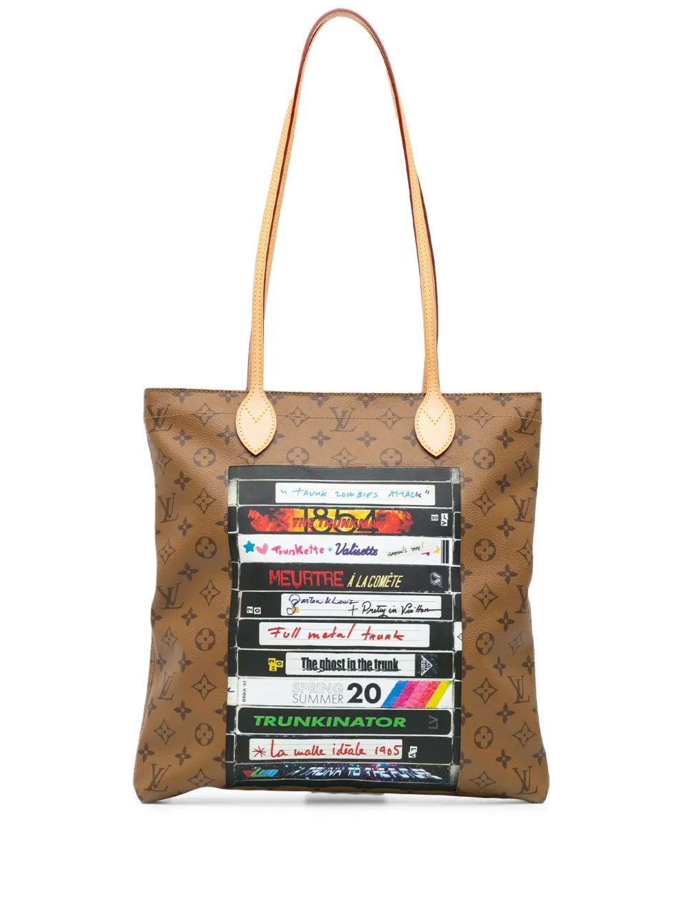 Louis Vuitton Pre-Owned 2020 モノグラム リバース VHSテープ キャリーイット ハンドバッグ - ブラウン Louis Vuitton Pre-Owned 2020 モノグラム リバース VHSテープ キャリーイット ハンドバッグ - ブラウン
