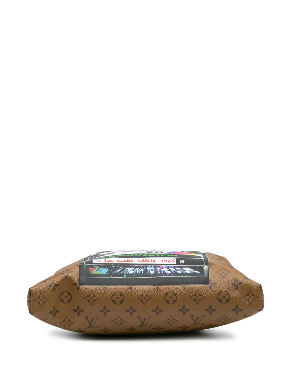Pre-owned Louis Vuitton 2020 Monogram Reverse Vhs Tape Carry It Tote Bag In Brown