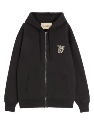 ヴァレンティノ VALENTINO VLTN マクログリッド パーカー 黒