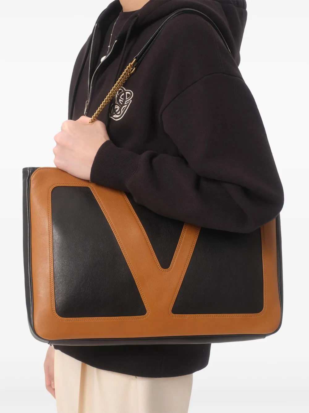 Valentino Garavani Hoodie met logopatch Zwart