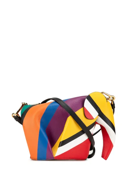 Loewe Pre-Owned 2016 Mini Leather Striped Elephant crossbody bag