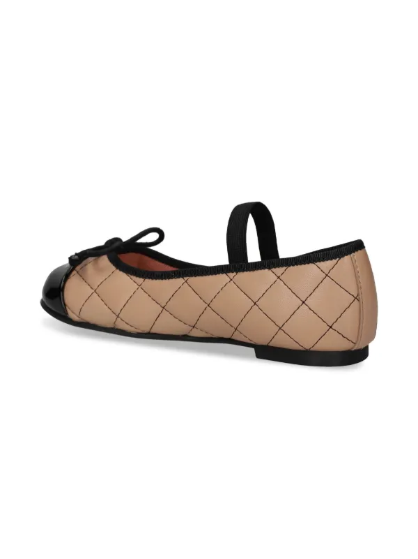 Pretty Ballerinas ベージュブラックシューズ38 Pretty Ballerinas Kids バイカラー フラットシューズ | ニュートラル