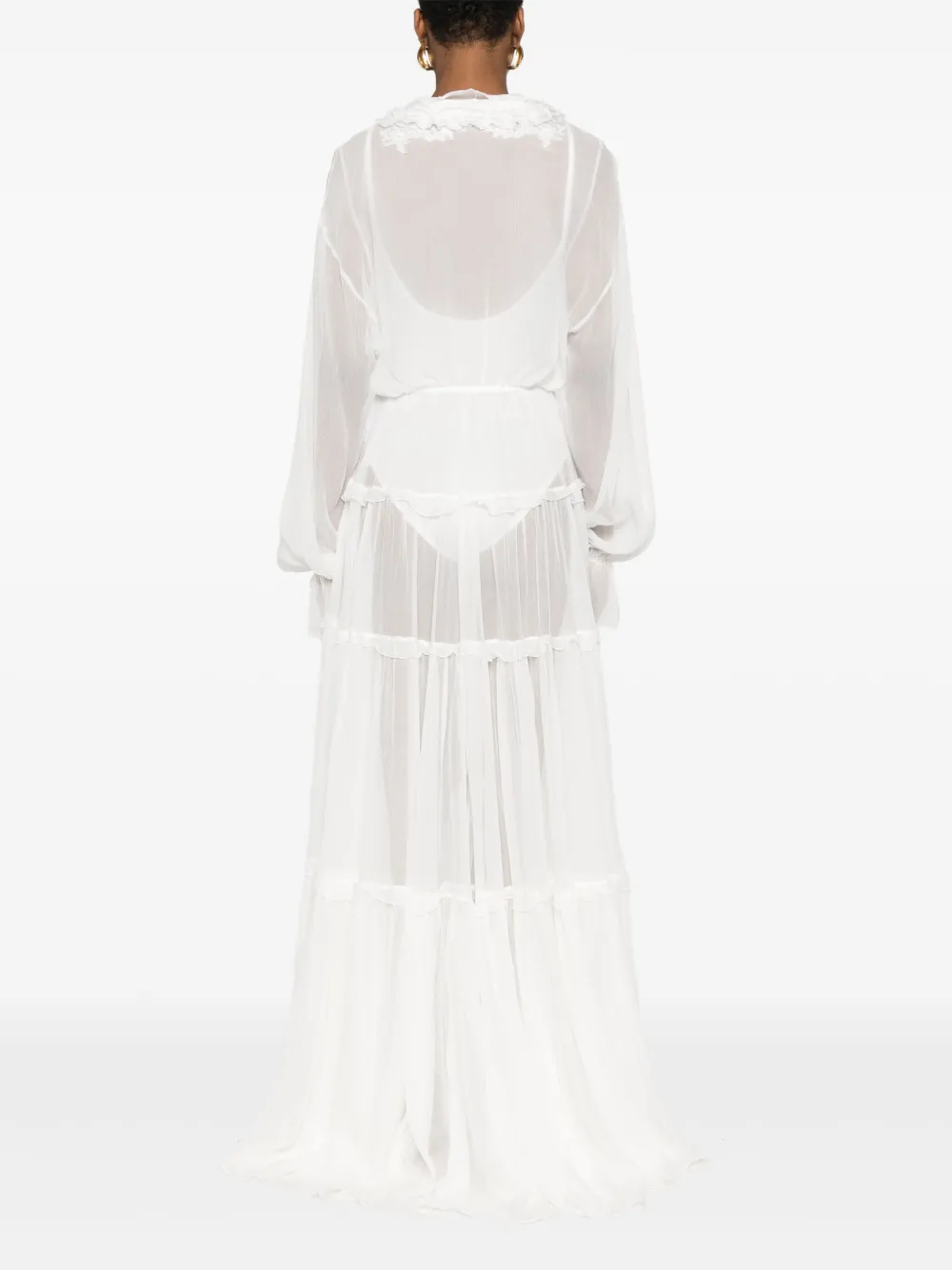 Ermanno Scervino Maxi-jurk met ruches detail Wit