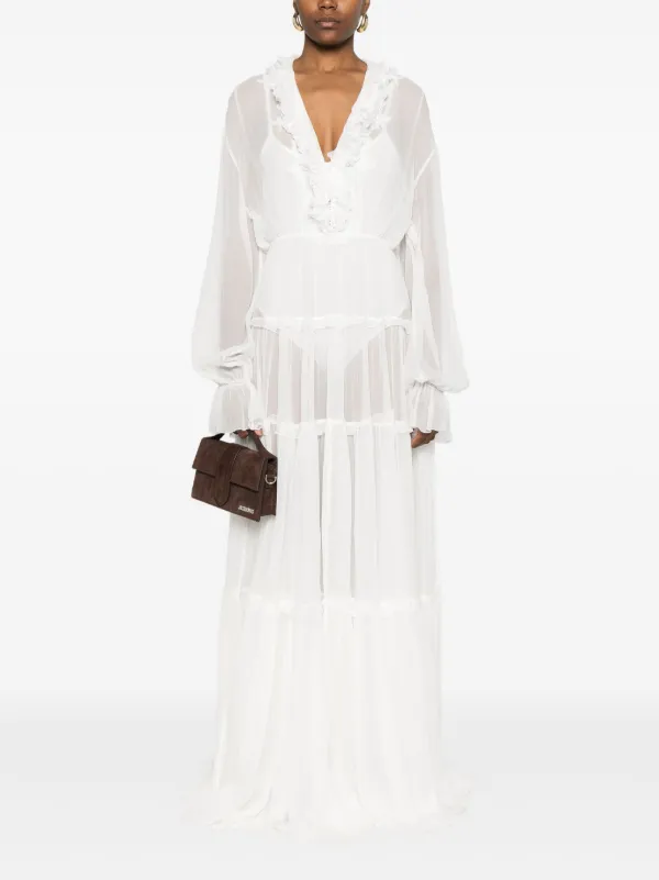 ワンピース Ermanno Scervino Dresses Ermanno Scervino ruffle-detailed Maxi Dress | White | FARFETCH